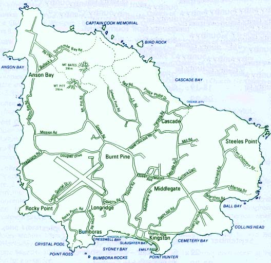 Detailed Map Of Norfolk Norfolk Island Map